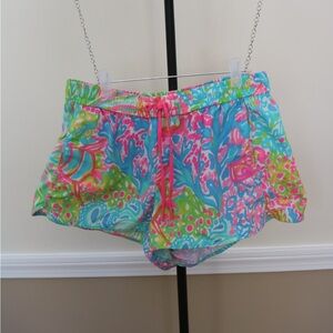 Lilly Pulitzer Luxletic Vibrant Floral Activewear Workout Athletic Shorts